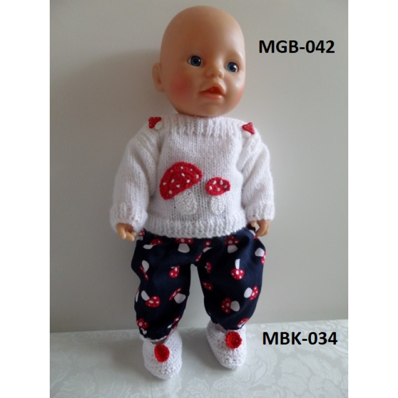 Truitje wit met paddestoel